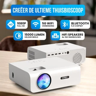 Strex Beamer 1080P Full HD Mini Projector