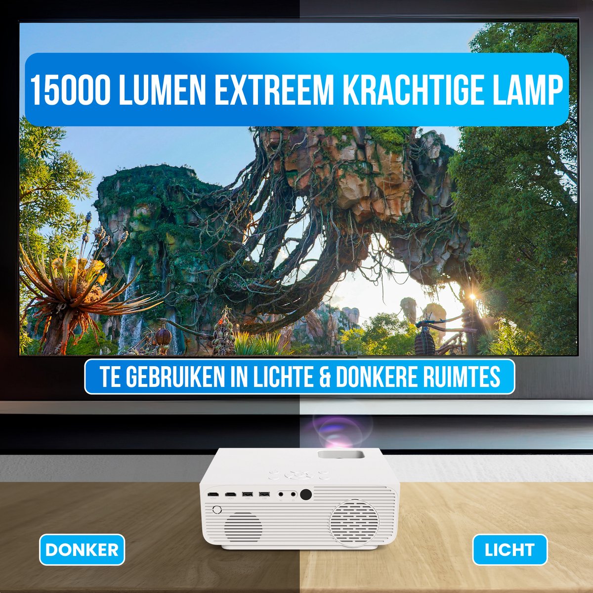Strex Beamer 1080P Full HD Mini Projector