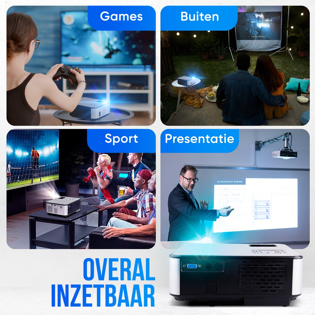 Strex Beamer Mini Projector Full HD 1920x1080P