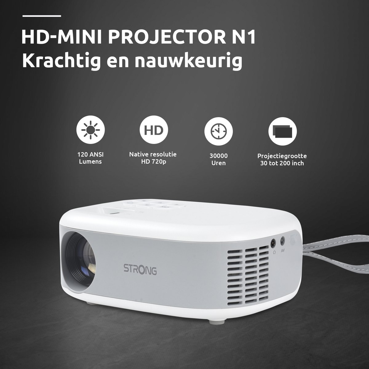 STRONG N1 Mini Beamer Full HD 1280x720p