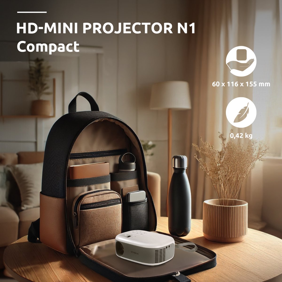 STRONG N1 Mini Beamer Full HD 1280x720p