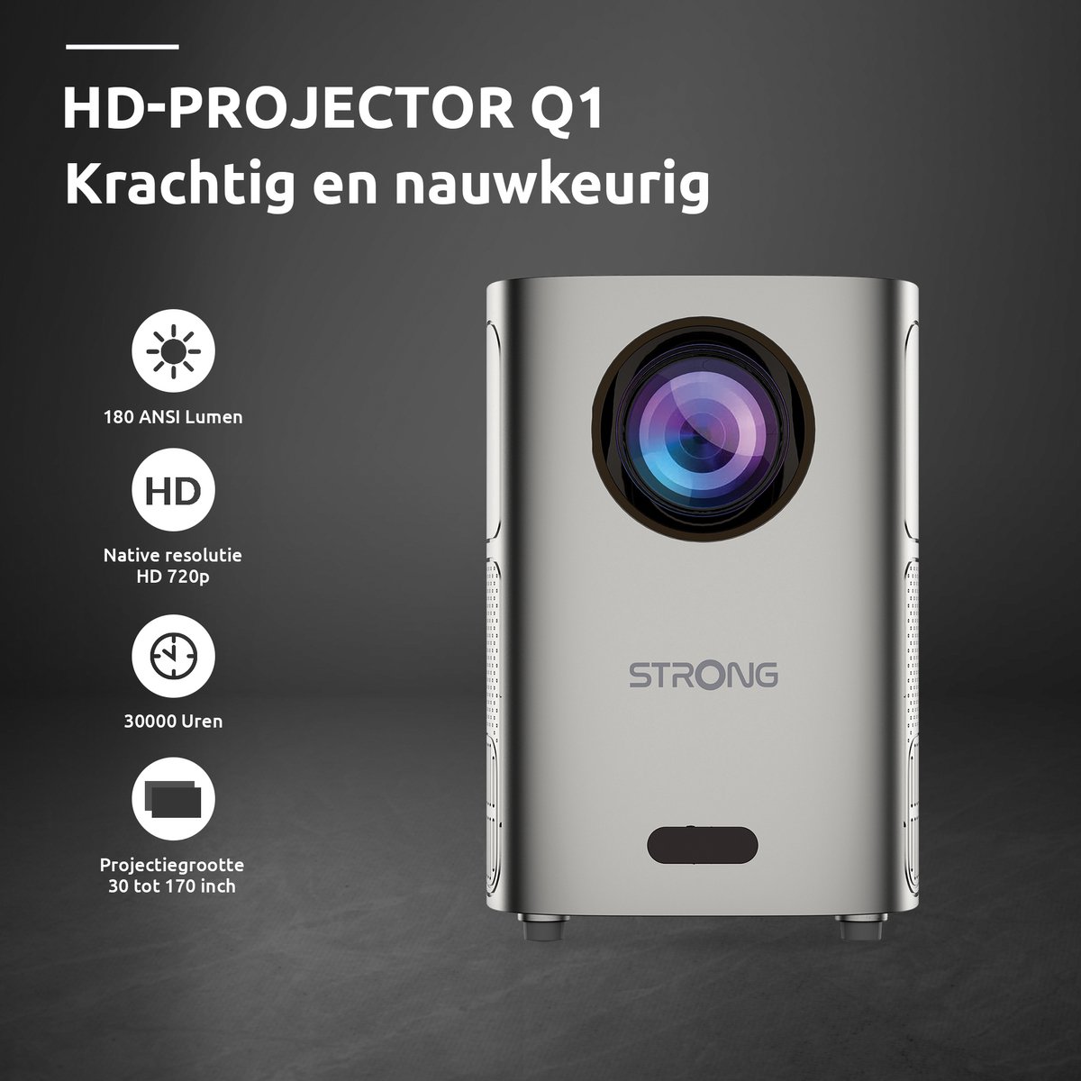 STRONG Q1 Mini Beamer Full HD 1280x720p