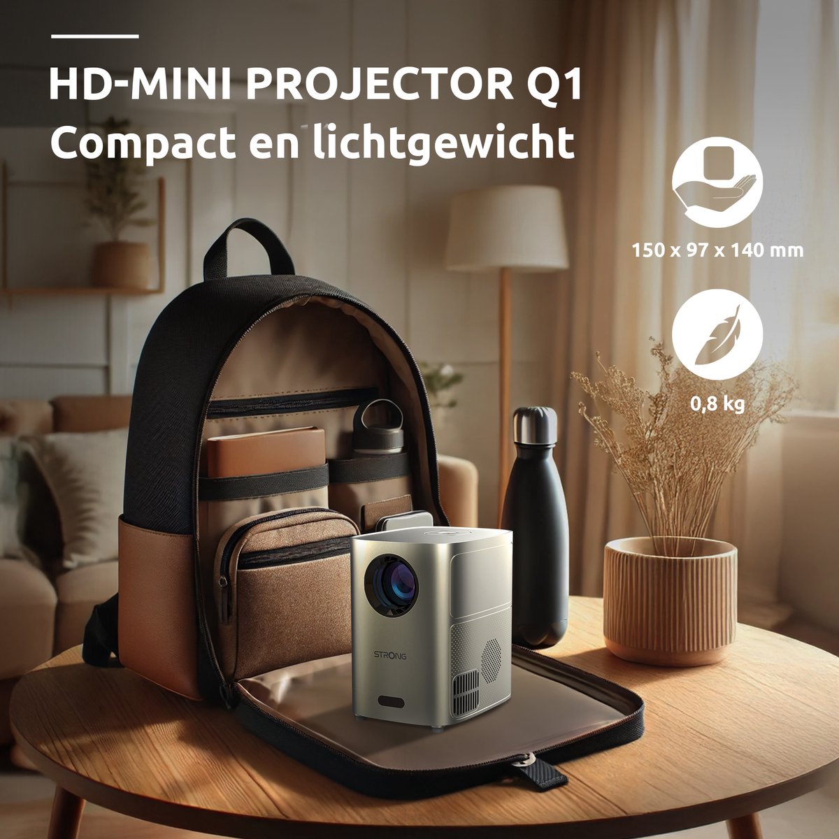 STRONG Q1 Mini Beamer Full HD 1280x720p