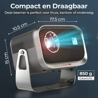 TAURUSPRO Mini Beamer Full HD 1080p Android 11.0 Draagbare Projector