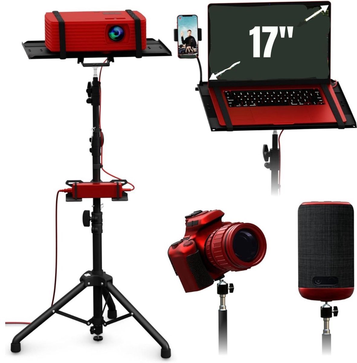 De Thuys Beamer Statief Zwart in één oogopslag