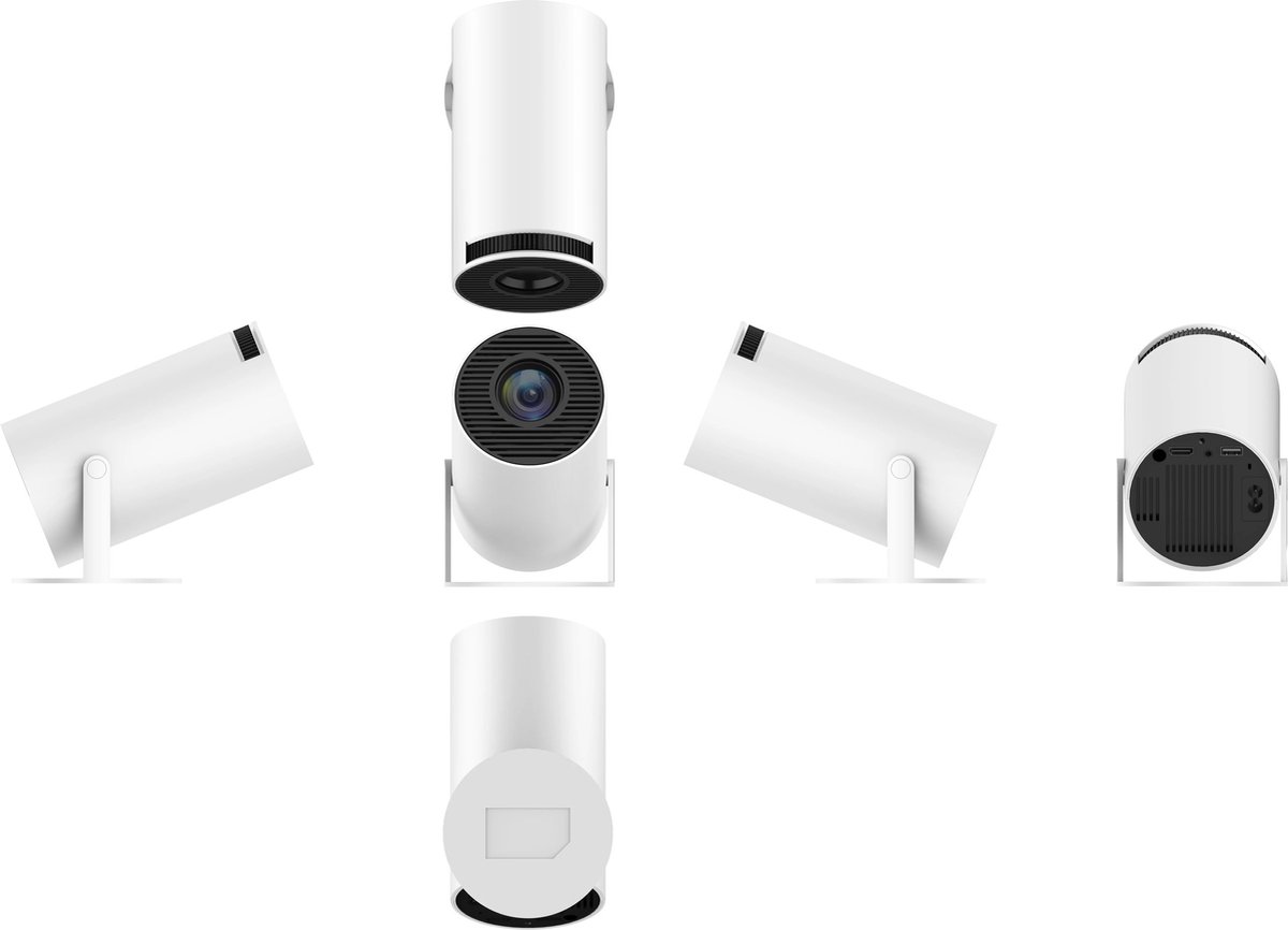 Ultieme WiFi 6 Mini Beamer 200 ANSI Lumen Android Home Cinema