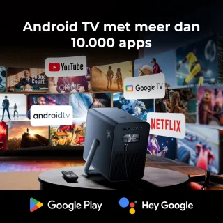 ULTIMEA Beamer Android TV 11.0 1080P Full HD Draagbare Projector Blauw