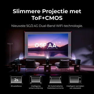 ULTIMEA Beamer Android TV 11.0 1080P Full HD Draagbare Projector Blauw