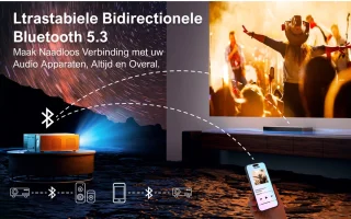 ULTIMEA Full HD 1080P Beamer Zwart