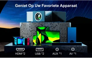 ULTIMEA Full HD 1080P Beamer Zwart
