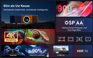 ULTIMEA Full HD 1080P Beamer Zwart