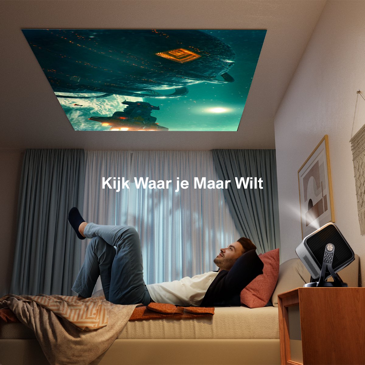 ULTIMEA mart Android TV 11.0 Beamer Zwart