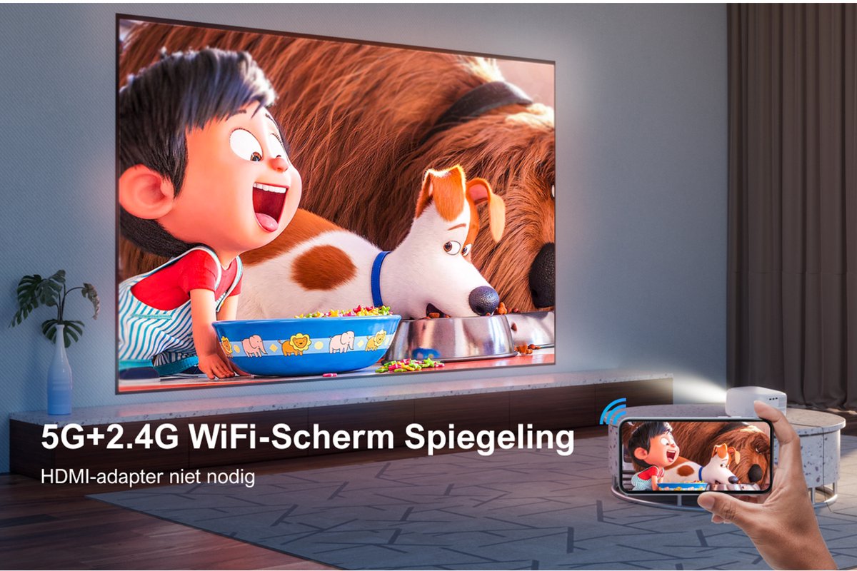 ULTIMEA Mini Beamer Full HD 1080P Wit