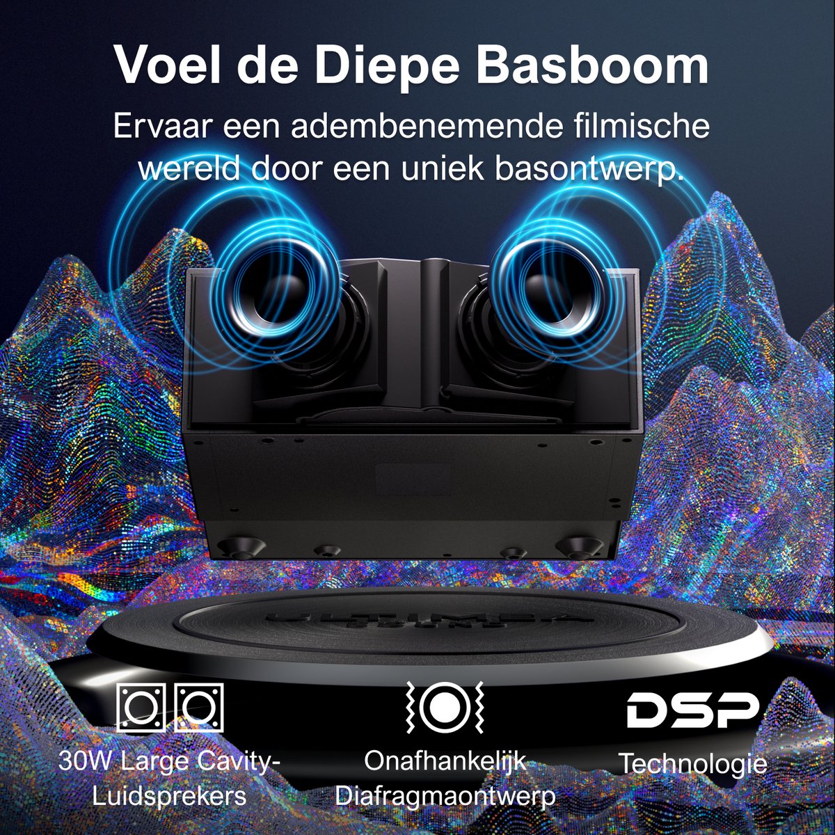 ULTIMEA Native 1080P 4K Beamer Zwart