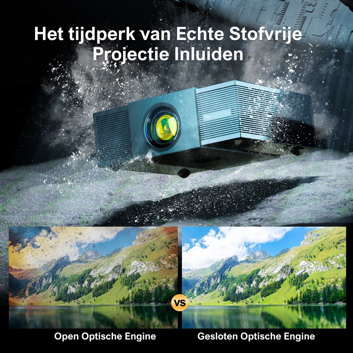 ULTIMEA Native 1080P 4K Beamer Zwart
