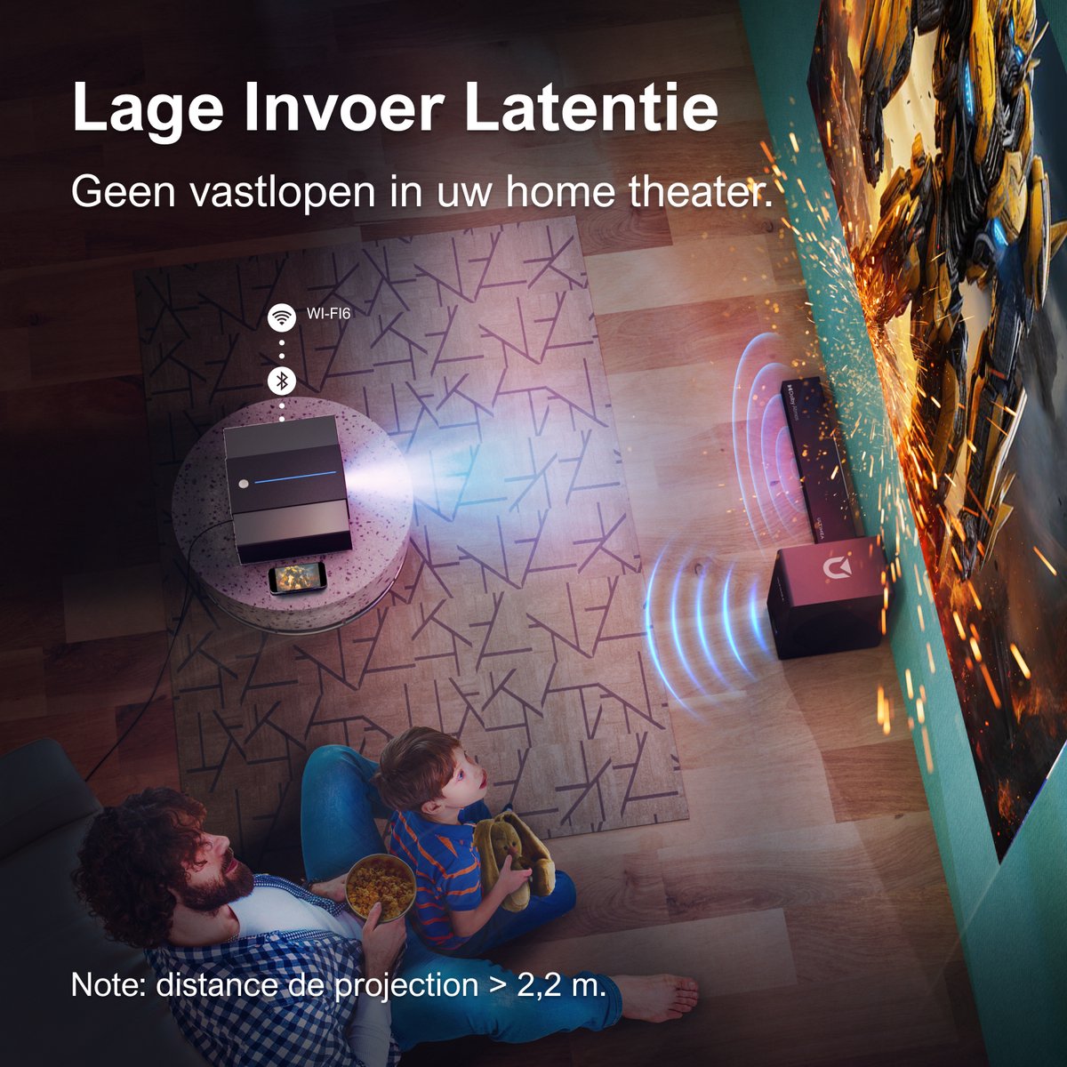 ULTIMEA Native 1080P 4K Beamer Zwart