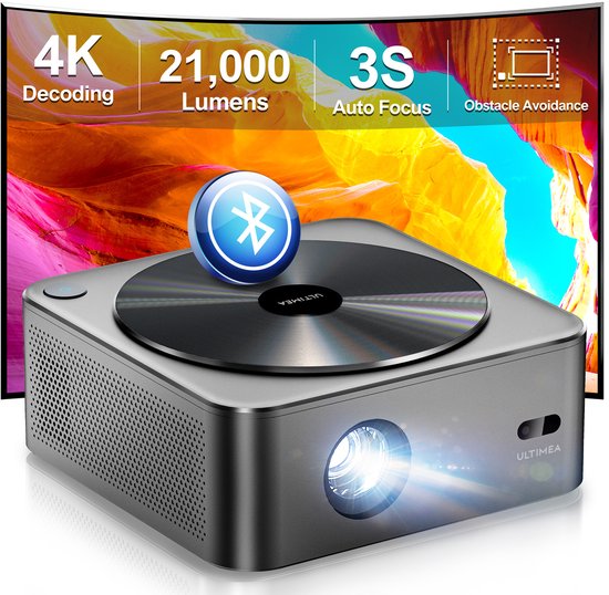 ULTIMEA Native 1080P 4K Thuisbioscoop Beamer Zwart