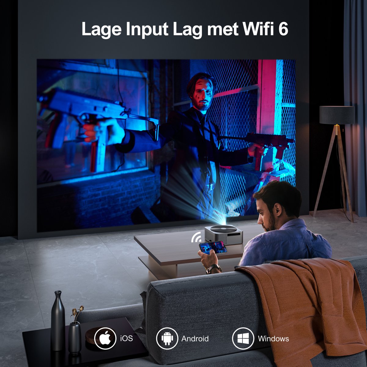 ULTIMEA Native 1080P Beamer Zwart