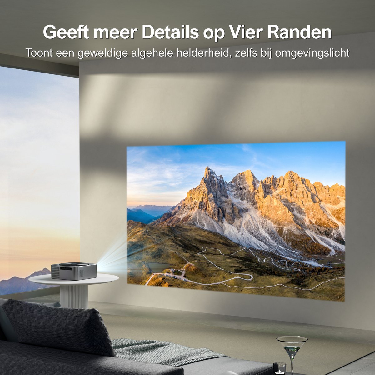 ULTIMEA Native 1080P Beamer Zwart