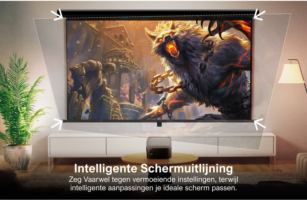 ULTIMEA Smart Beamer Full HD 1080P 4K Zwart