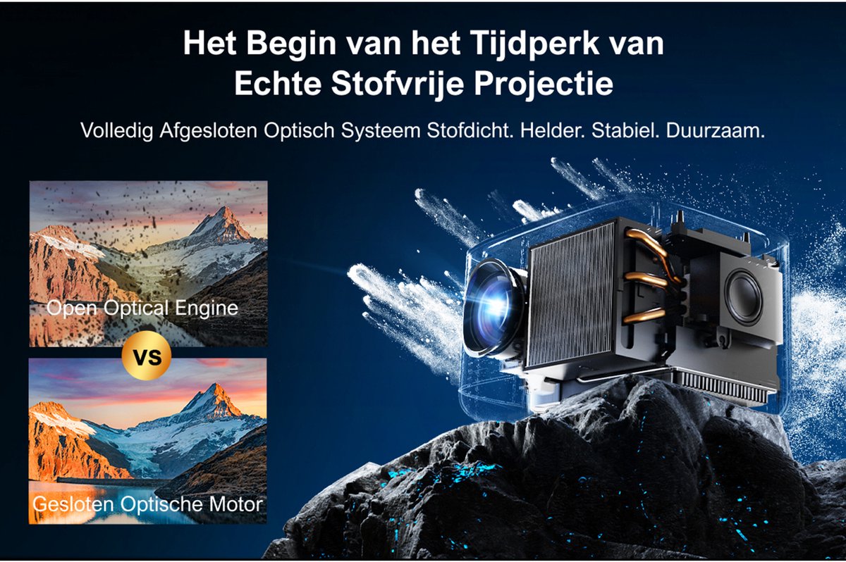 ULTIMEA Smart Beamer Full HD 1080P 4K Zwart