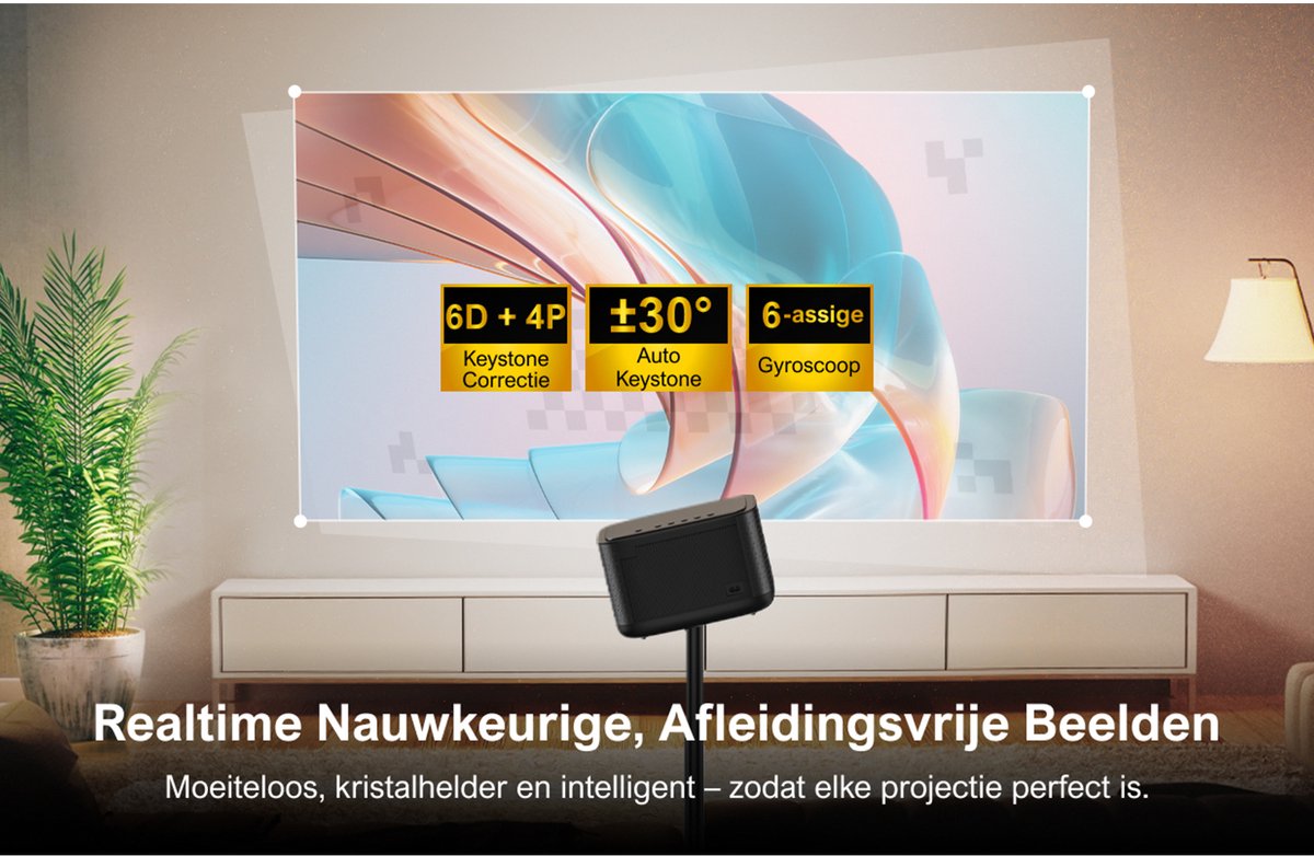 ULTIMEA Smart Beamer Full HD 1080P 4K Zwart