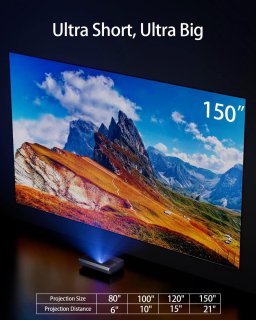 Ultra Short Throw 4K Laser Projector Dolby Audio Android TV