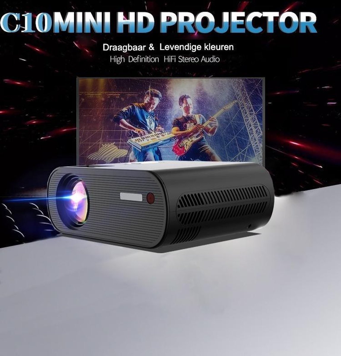 Upgrade Mini LED Projector HD 1280x720P