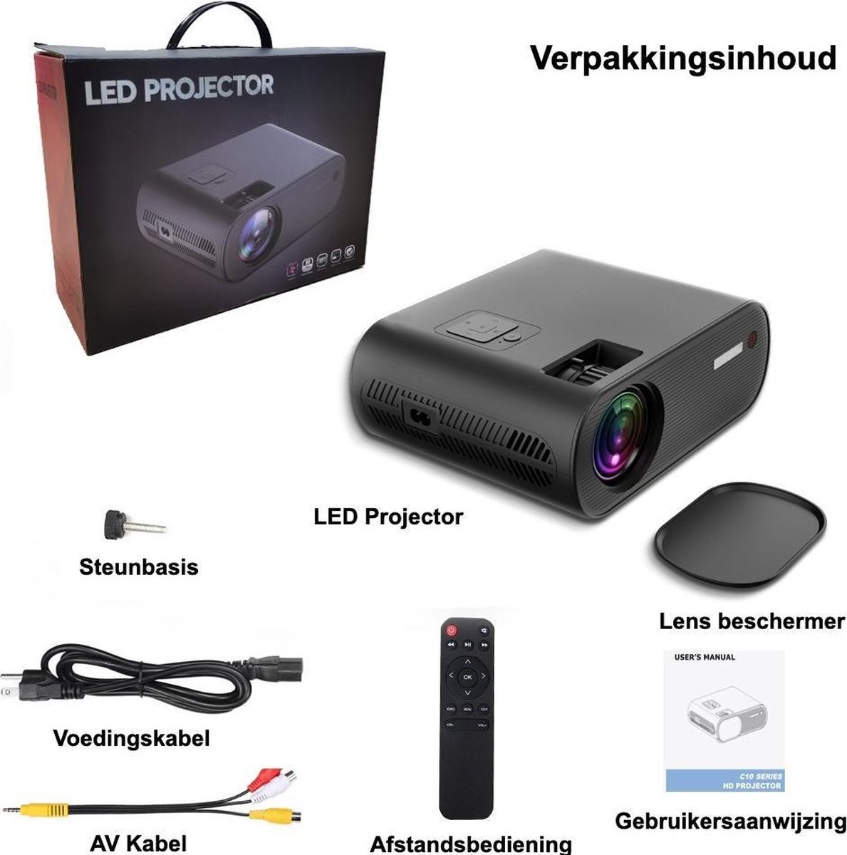 Upgrade Mini LED Projector HD 1280x720P