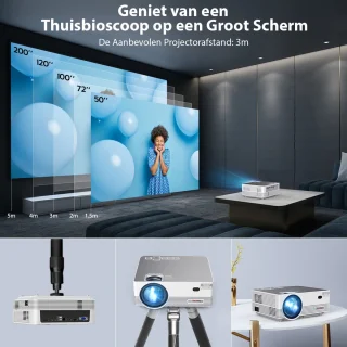 UpLiving® LCD Mini Beamer Full HD inclusief Soundbar en Accessoires