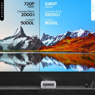 UpLiving LCD Mini Beamer Full HD met 236cm Scherm