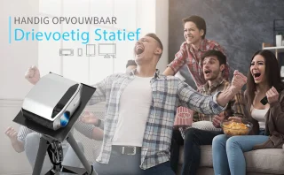 UpLiving® LCD Mini Beamer Full HD met Beamertafel en Tripodprojectiescherm