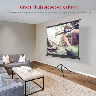 UpLiving® LCD Mini Beamer Full HD met Beamertafel en Tripodprojectiescherm