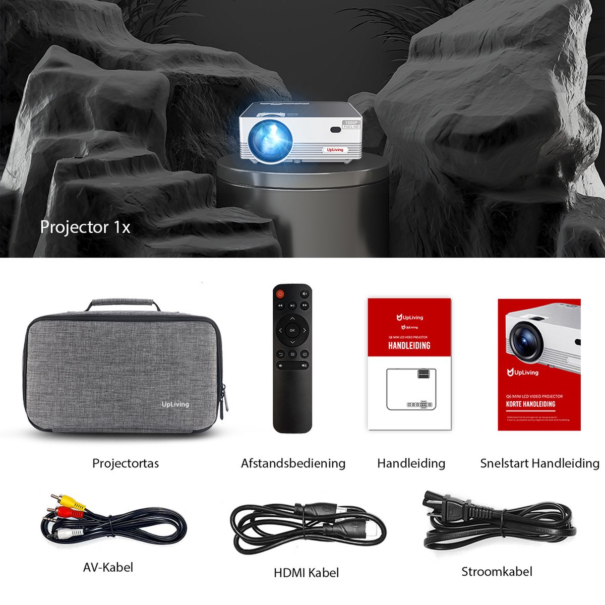 UpLiving LCD Mini Beamer Full HD Pocket Projector