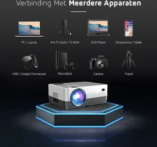 UpLiving Thuisbioscoop Set 171cm LCD Mini Beamer Home Cinema