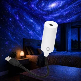 USB-melkwegprojector met twee sterrenhemelkaarten
