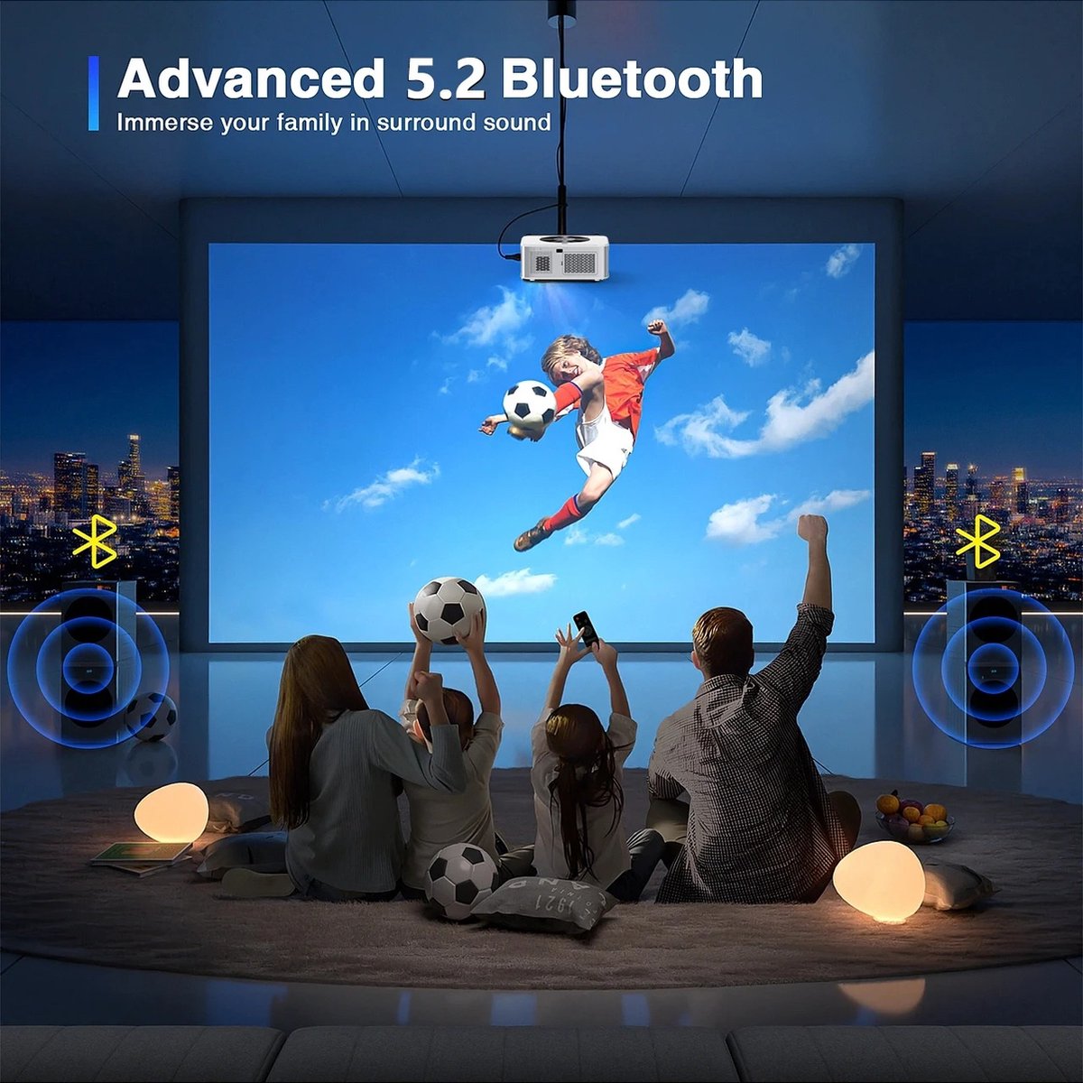 VirtuQuality Android 4K Beamer Wifi 6 Bluetooth 5.1