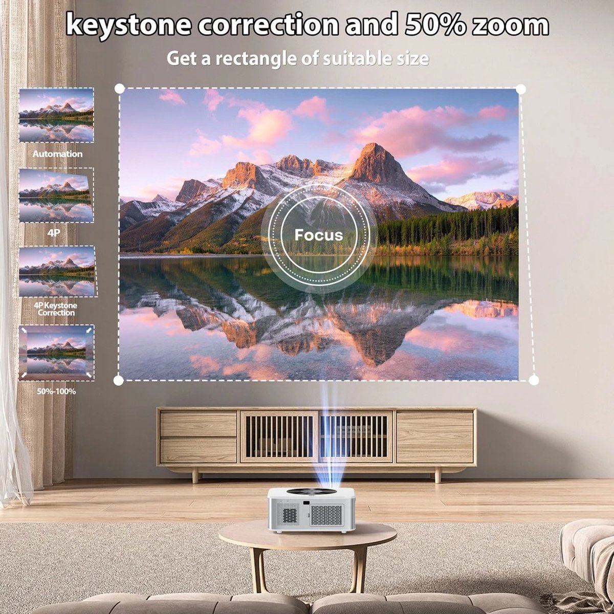VirtuQuality Android 4K Beamer Wifi 6 Bluetooth 5.1