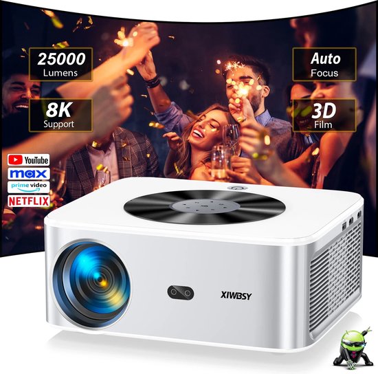 VirtuQuality Android 4K Beamer Wifi 6 Bluetooth 5.1
