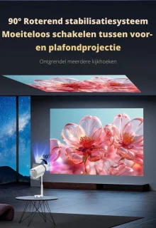 Visioware Mini Beamer 720p HD Projector WiFi 6 Bluetooth 5.0