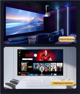 Visioware Mini Beamer 720p HD Projector WiFi 6 Bluetooth 5.0