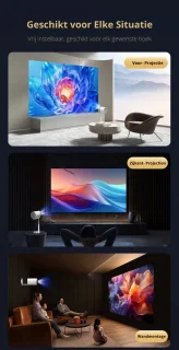 Visioware Mini Beamer 720p HD Projector WiFi 6 Bluetooth 5.0