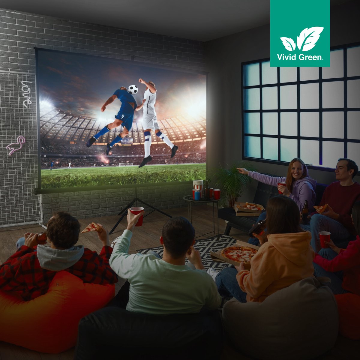 Vivid Green Beamer 10000 Lumen 1080P Wifi Smart Mini
