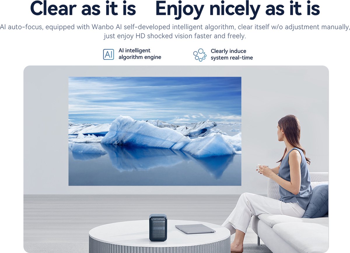 Wanbo T2 Max LCD-projector Blauw