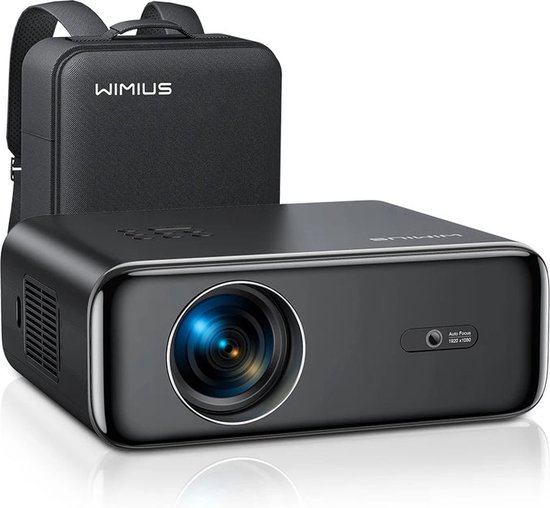 Wimius 4K 1080P Beamer Projector WiFi6 Bluetooth 600ANSI Zwart