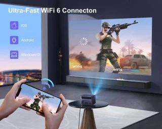 Wimius Mini Full HD 1080P Beamer met WiFi
