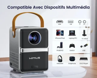 Wimius P61 Draagbare Full HD Theaterprojector 8000 Lumen