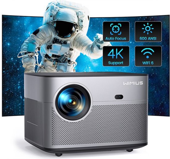 Wimius P64 Mini projector 4K 1080p grijs
