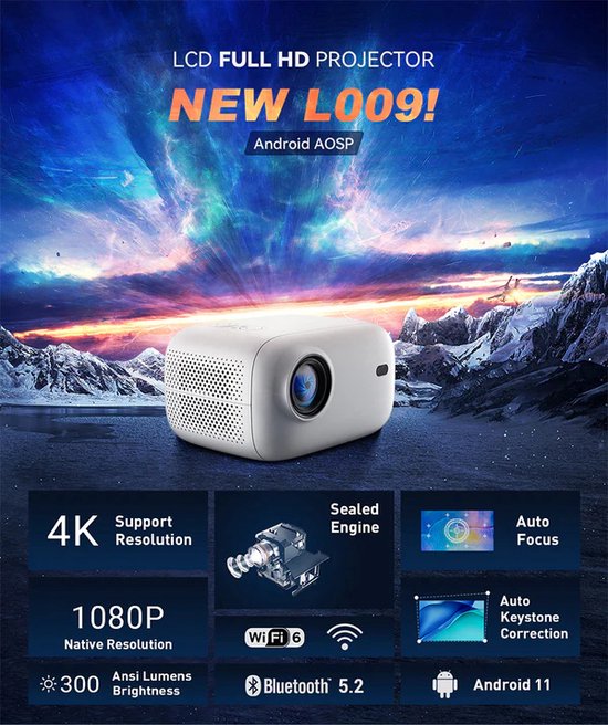 Xcruiser LP09 4K Mini Projector
