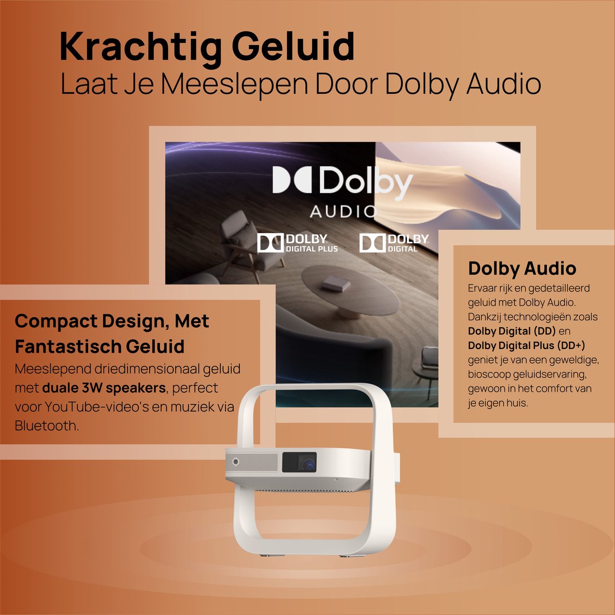 XGIMI Elfin Flip Smart-projector 1080P FHD